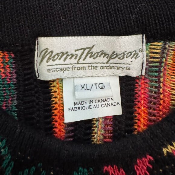 Vintage Norm Thompson 100% Cotton Coogi-style Mens Crewneck Sweater, Size XL - Picture 3 of 11
